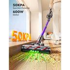 Inteture Cordless Vacuum Cleaner, 650W 55Kpa 70 Mins Vacuum Cleaners For Home, Anti-Tangle Stick Vacuum With Touch Screen, Wall Mount Charging, Upgraded Vacuum Cordless For Pet Hair/Carpet/Floors