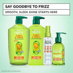 Garnier Fructis Sleek & Shine Shampoo, Smoothing Shampoo For Frizzy, Dry Hair With Argan Oil And Vegan Keratin, 33.8 Fl Oz (Packaging May Vary)