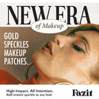 Fazit Gold Speckles - Glitter Freckle Makeup Patches - Shimmering Faux Freckles & Body Glitter - Waterproof, Long-Lasting Instant Glamour For Festivals & Parties - 6 Temporary Makeup Patches Per Pack