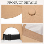 Upf 50+ Women Wide Brim Sun Hat Adjustable Ponytail Packable Uv Protection Cap For Hiking Fishing