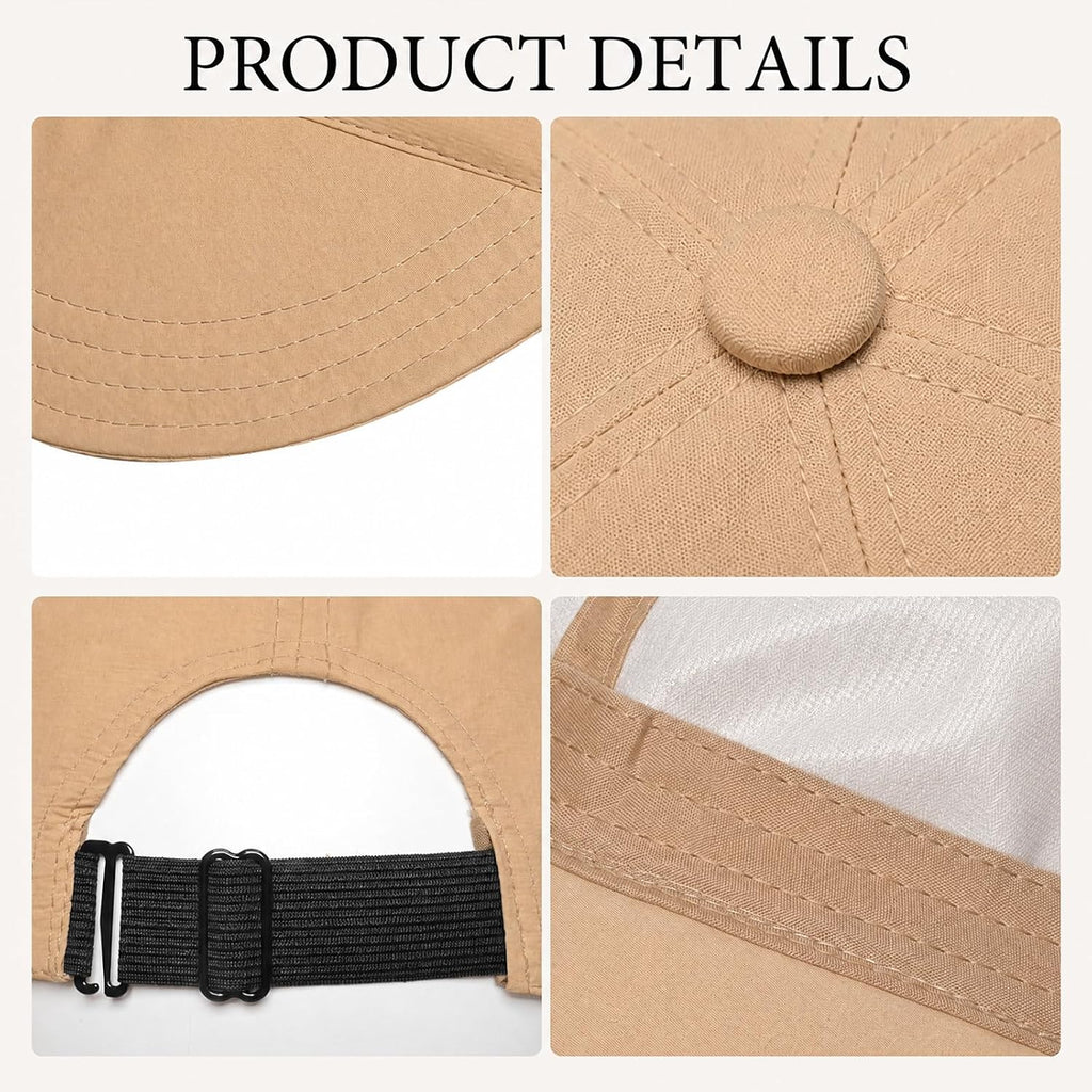 Upf 50+ Women Wide Brim Sun Hat Adjustable Ponytail Packable Uv Protection Cap For Hiking Fishing