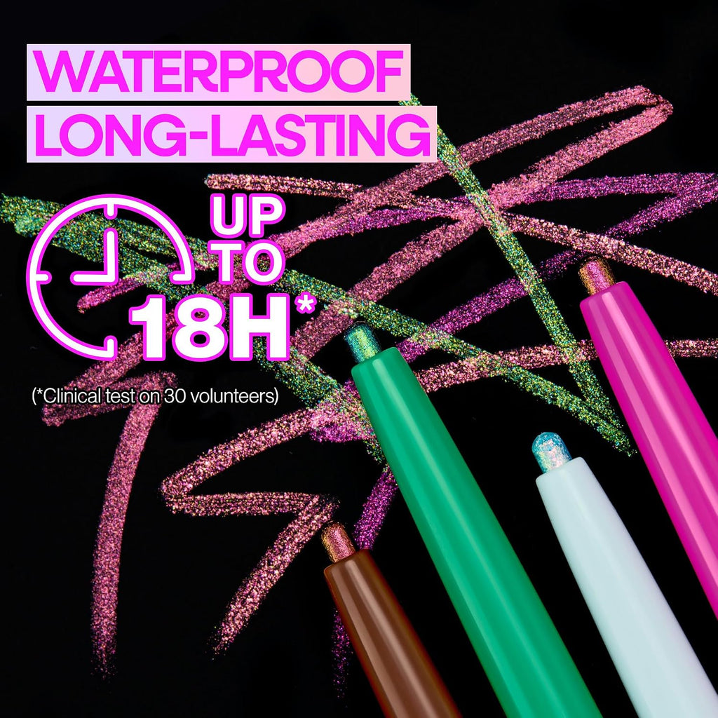Wet N Wild Chameleon Chrome Eyeliner, Waterproof And Smudge-Proof, Multichrome Color Shift, Long-Lasting 18-Hour Wear, Cruelty-Free & Vegan - Electric Prism
