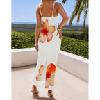 Zesica Women'S Summer Bodycon Maxi Dresses 2026 Sexy Floral Spaghetti Strap Sleeveless Boho Beach Vacaton Long Dresses