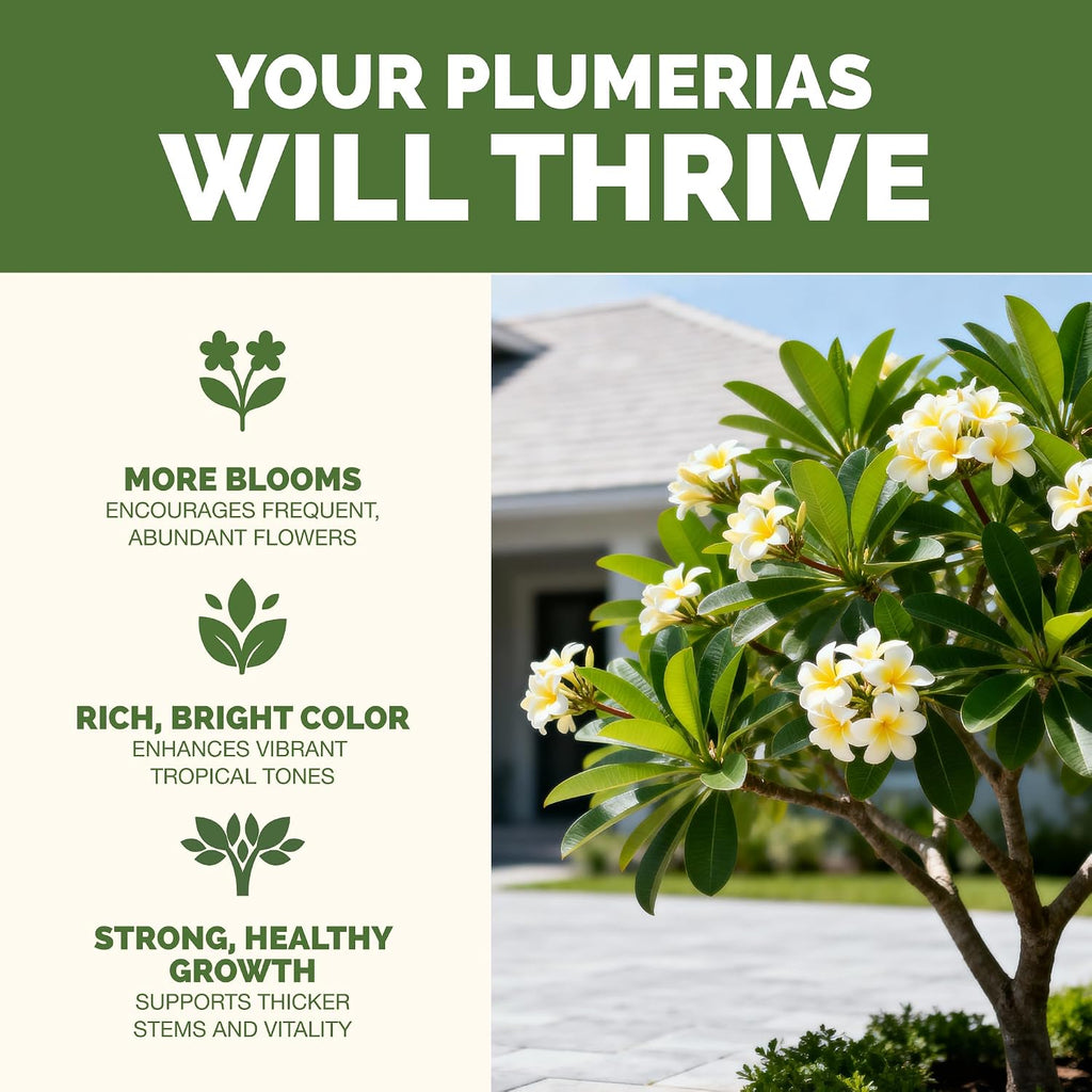 Plumeria Fertilizer – Liquid Plant Food For More Blooms, Healthy Tropical Growth & Stronger Root Development, 8 Oz