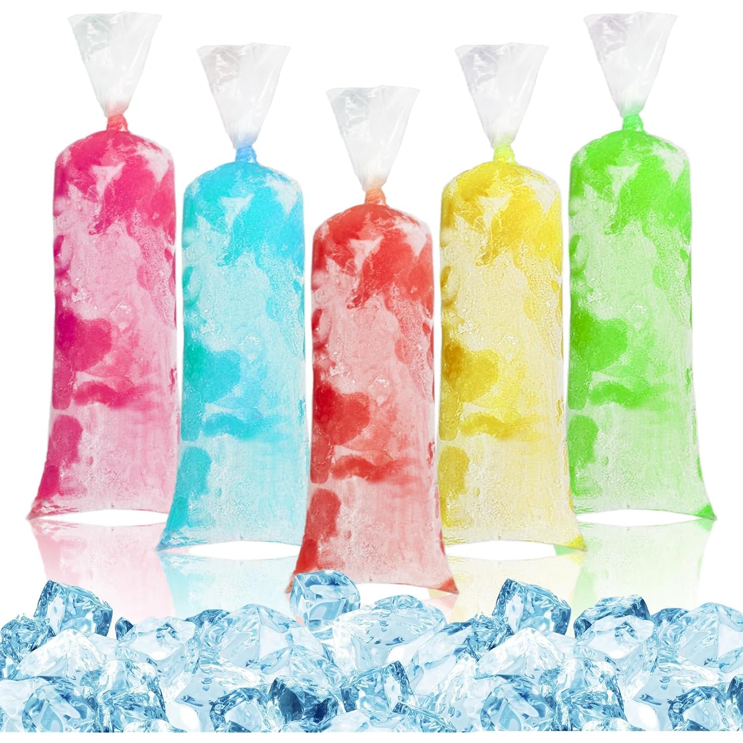 Maqihan 100 Ice Candy Plastic Bags - 4X12 Bolsas Para Bolis De Hielo Mexicanos Freeze Icepop Bags Popsicle Mold Bolsas Para Helados Caseros Popsicle Wrappers Yogurt Ice Cream Smoothie Mold Bag