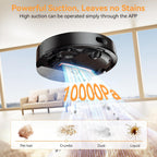 Robot Vacuum And Mop Combo, 90-Day Self-Emptying, 10,000 Pa Suction, With Dtof & Laser Navigation & Smart Mapping, Anti-Tangle, 160-Min Runtime, Ideal For Hard Floors, Pet Hair & Carpets