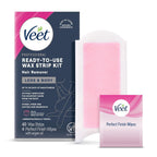 VEET Ready-To-Use Waxing Kit For Women, Wax Strips For Body Hair Removal, Wax Kit For Legs and Body, Personal Care Product, Hair Remover, 40ct Waxing Strips (20 Double-Sided), 4ct Body Wipes