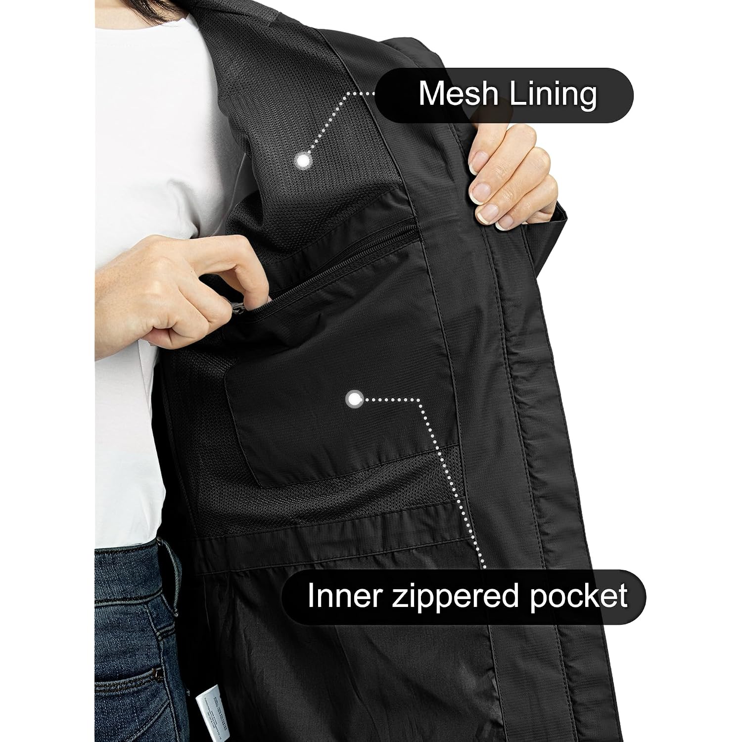 Outdoor Ventures Packable Rain Jacket Women Lightweight Waterproof Raincoat With Hood Cycling Bike Jacket