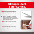 Feather - Switch-Blade Haircutting Shears Replacement Blades - Model 50/55 Scissors For Professional Stylists & Barbers - Stainless Steel - No-Nip Tip - Made In Japan