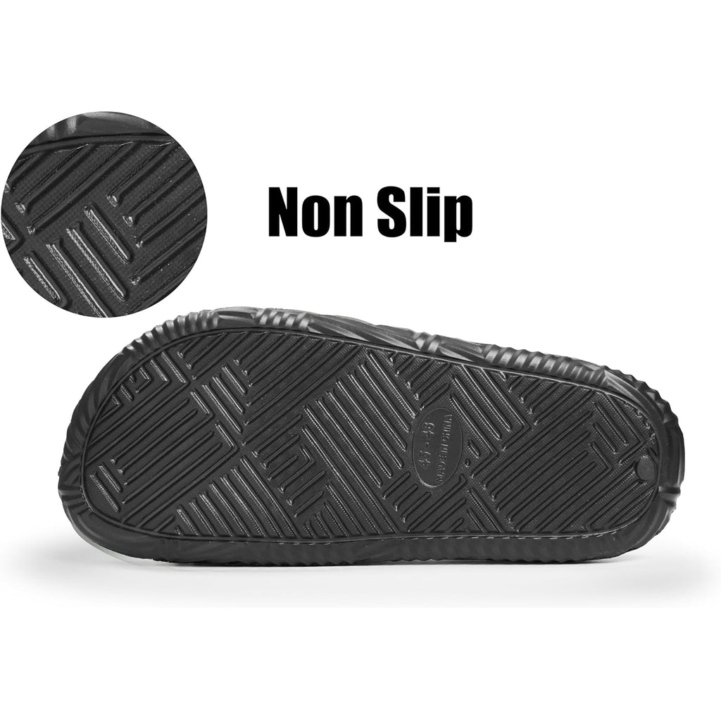 Weweya Slides For Women And Men - Bathroom Shower Shoes - Non Slip House Slippers - Lightweight Beach Sandals