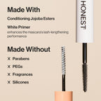 Honest Beauty 2-In-1 Extreme Length Clean Mascara + Lash Primer | Lengthening + Volumizing | Cruelty Free + Safe For Sensitive Eyes | Black, .27 Fl Oz
