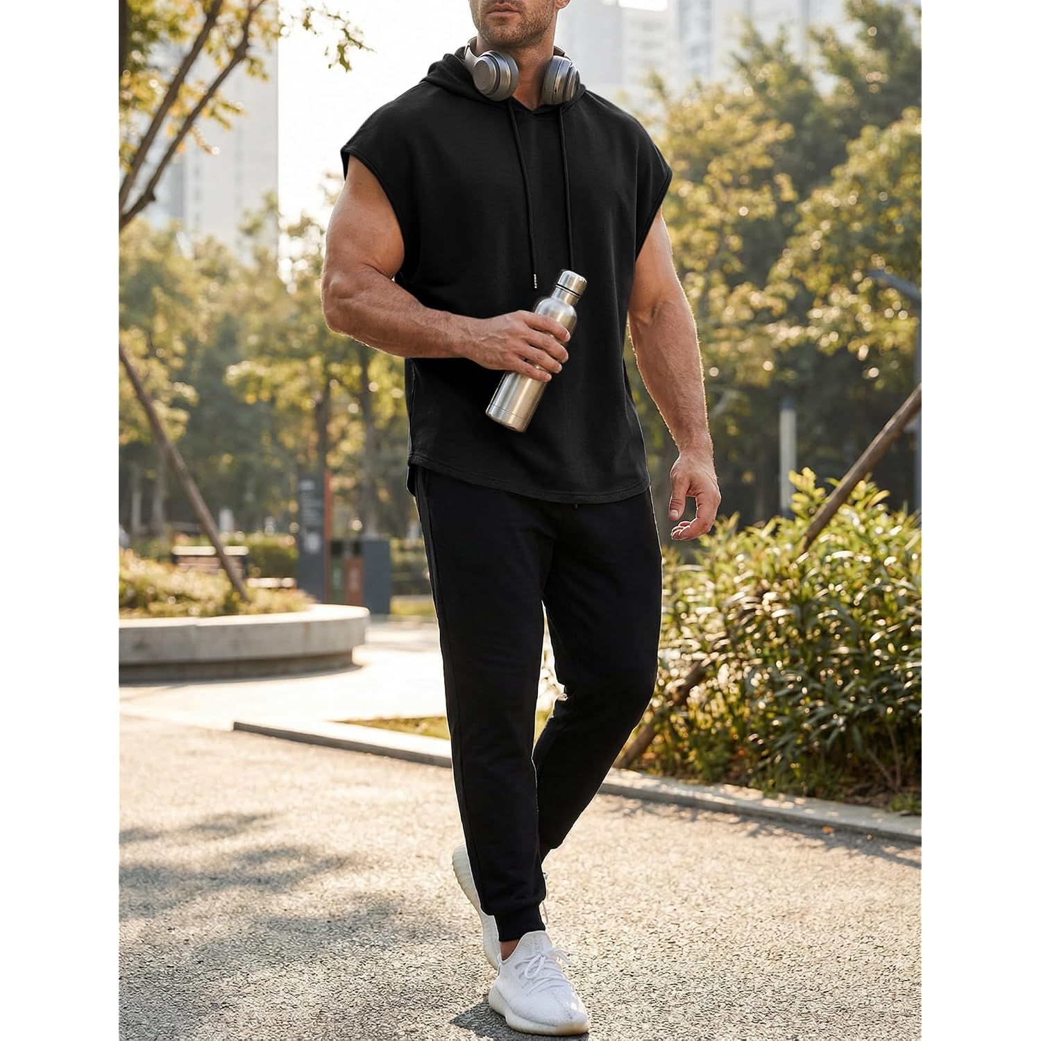 Jmierr Men'S Drawstring Hooded Shirts - Casual Loose Fit Cotton Hoodies Tee Shirt For Daily Wear