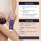 Westmore Beauty Body Coverage Perfector x Blend & Blur Body Brush Kabuki Brush - Waterproof Leg & Body Makeup - Tattoo Cover Up Makeup - 7 Oz Deep Radiance