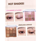 Sheglam Eyeshadow Palette 9-Color Ultra-Pigmented Shimmer & Matte Shades, Vegan & Cruelty-Free-Coffee Shop