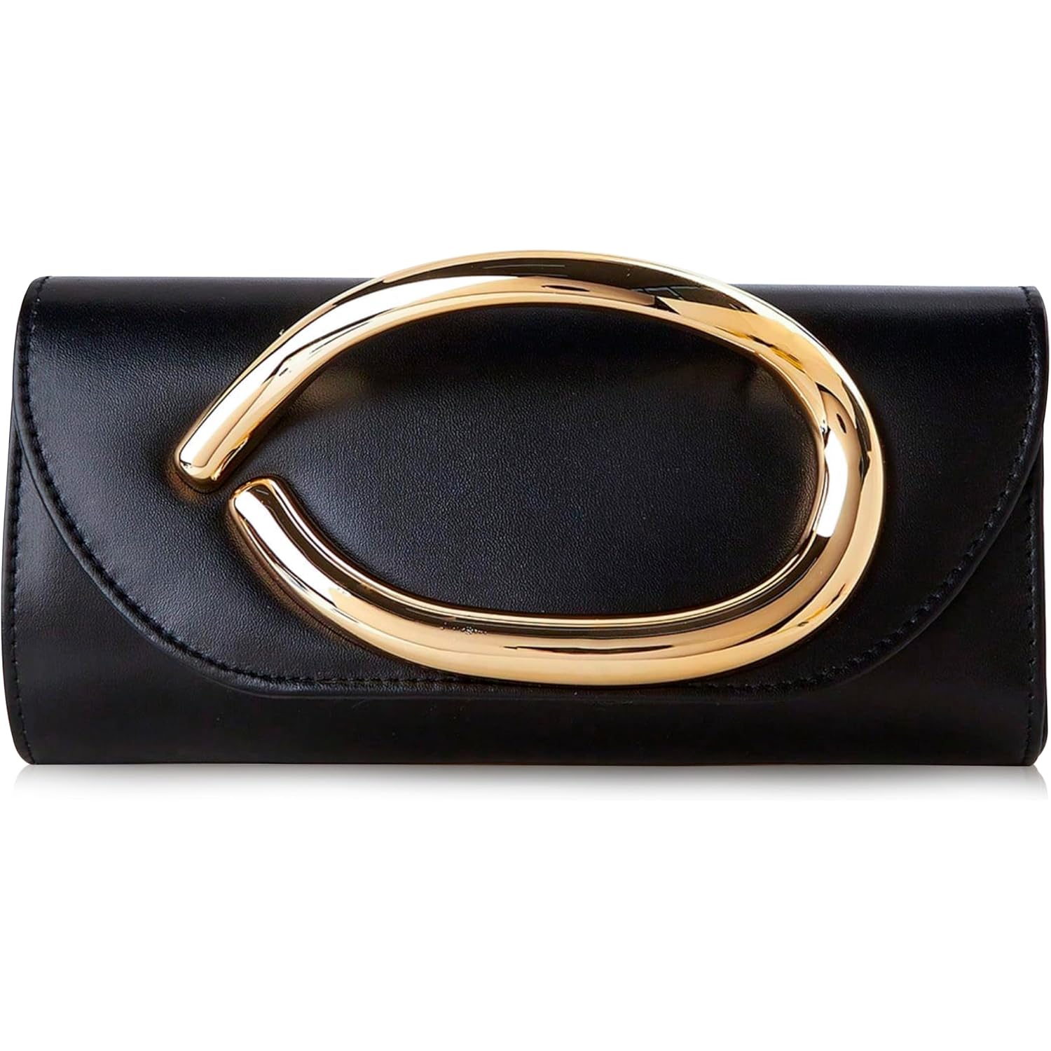 Clutch Purses For Women - Evening Bag With Chain Elegant Dressy Formal Handbag Metal Handle Purse