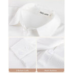 Grace Karin 2026 Womens Silky Satin Button Down Shirts Long Sleeve Work Blouses Dressy Casual Tops
