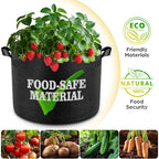 Jorvila 5-Pack 5 Gallon Grow Bags | Thickened Nonwoven Fabric Pots, Garden Grow Bags With Handles, Heavy Duty 300G Outdoor Planters