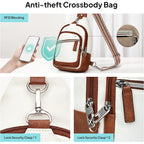 Sling Bag For Women, Anti-Theft Crossbody Bag With Rfid Blocking