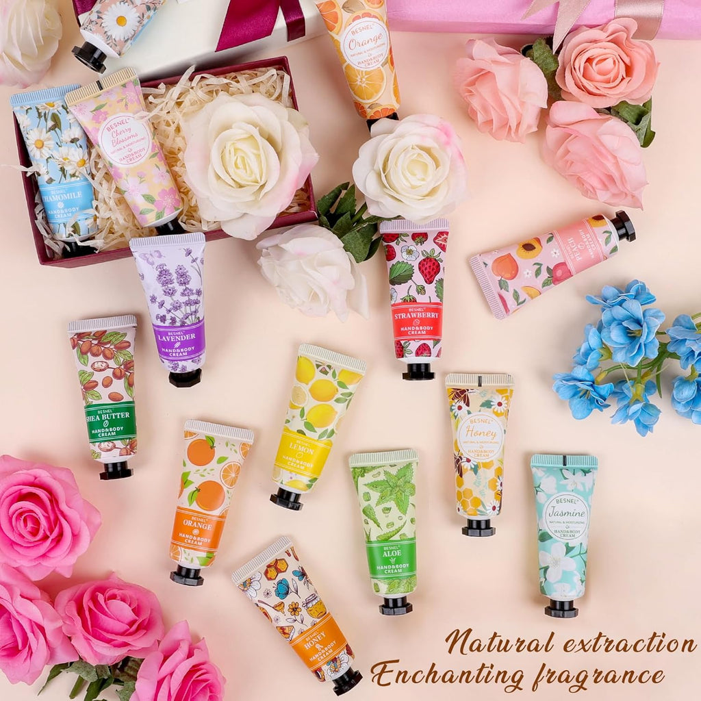 24 Pack Hand Cream Gift Set For Women, Mini Hand Lotion Travel Size in Bulk for Dry Cracked Hands, Mothers Day Gifts,Teacher Appreciation Gifts,Thanksgiving Gift, Bridesmaid Gift,Party Favors