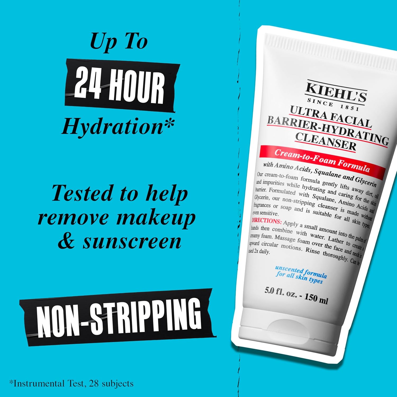 Kiehl'S Ultra Facial Barrier-Hydrating Cleanser, Cream-To-Foam Non-Stripping Daily Face Wash For All Skin Types, Including Sensitive