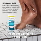 AmLactin Foot Repair Cream - Therapeutic Foot Cream for Dry Cracked Heels and Feet - Callus Softener - No-Scrub Exfoliator and Moisturizer with 15% Lactic Acid AHA - 3 oz (Packaging May Vary)