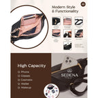Anti Pickpocket Bag - Rfid Crossbody Bag For Travel, Adjustable Strap Multiple Compartments Anti Theft Crossbody Bags For Women Vegan Travel Size Essentials Crossbody Bags For Women Large Size