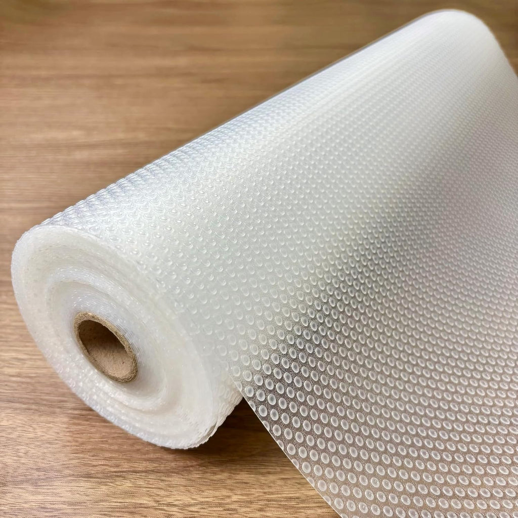 Shelf Liners For Kitchen Cabinets Non-Adhesive 17.7" X 33 Ft Clear Drawer Liner Non Slip, Washable Cabinet Liner, Waterproof Shelf Liners For Cabinets, Refrigerator Bathroom Pantry - Thickened