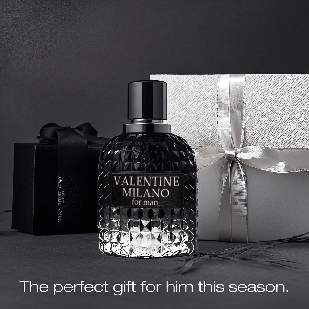 A CENTER Men's Cologne Valentine Milano&Very Excited Eau de Parfum Gift Set - 3.4 Fl Oz Each | Citrus Spicy & Woody Ambergris Fragrance | Luxury Perfume for Day & Night