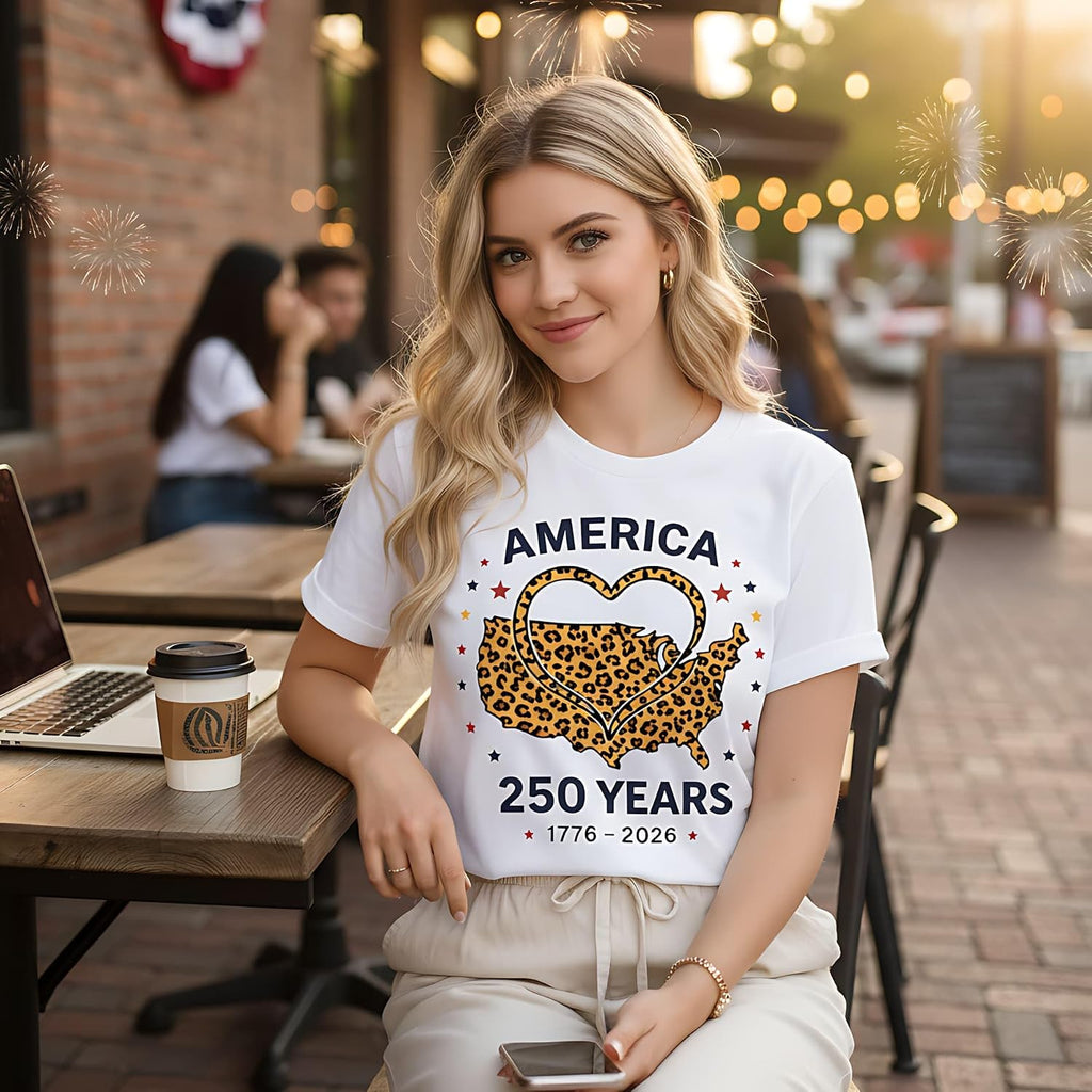 Women'S 4Th Of July Shirts America 250Th Anniversary T-Shirt Patriotic Floral Graphic Tee Casual Summer Top