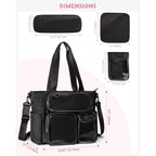 Large Ita Bag With 3 Pockets & 2 Inserts, Kawaii Pin Display Ita Tote Bag For Anime Kpop Fans, Versatile Messenger Bag