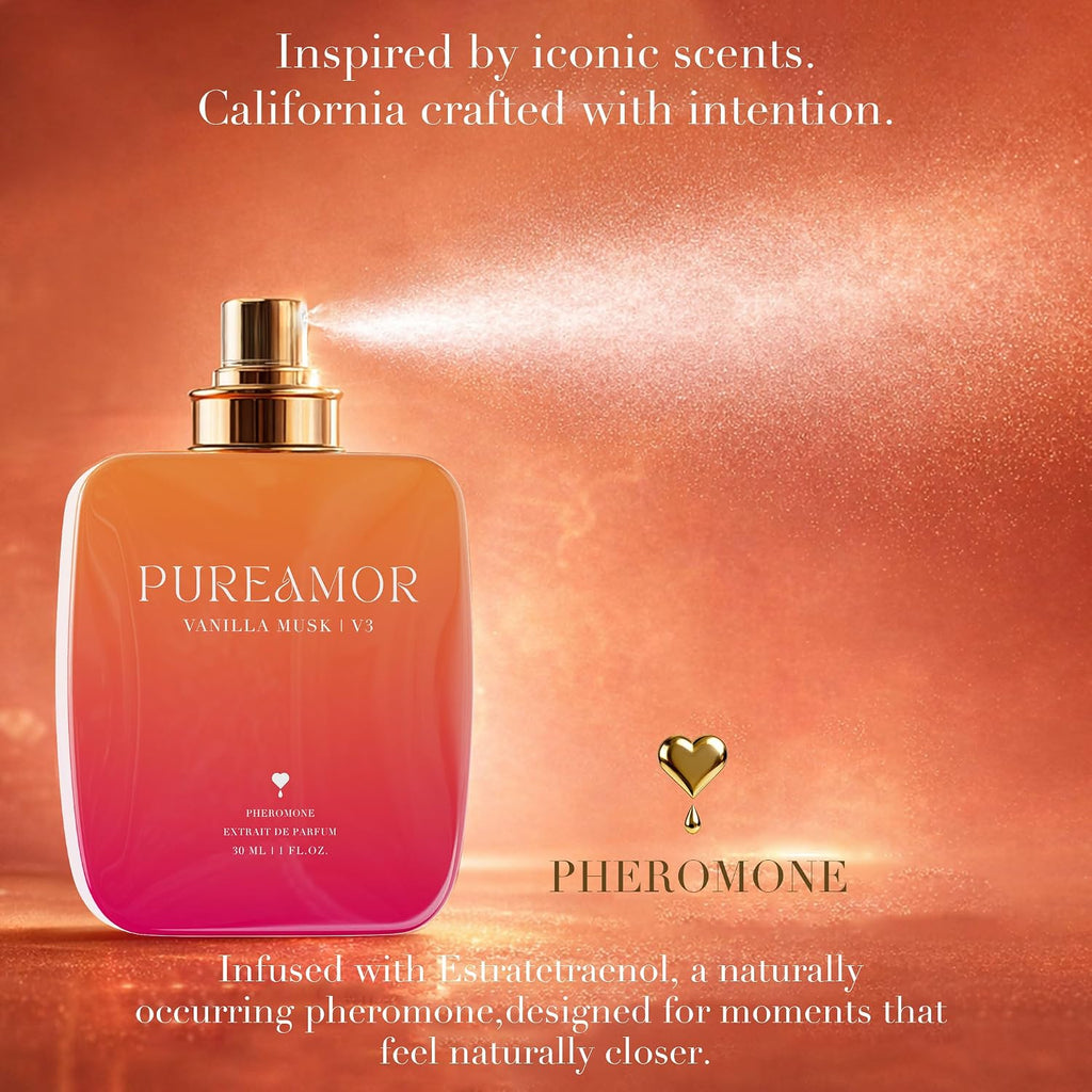 Pheromone Perfume For Women, Vanilla Musk Extrait De Parfum - Long Lasting Warm Cozy Vanilla Scent, 30% High Concentration, Full Size Fragrance Spray, 1.0 Oz / 30 Ml