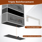 2 Pack 5 Tier Over The Door Organizer - Large Capacity Behind Door Hanging Shelves With 10 Mesh Pockets And Clear Windows, Closet Organizers And Storage For Bathroom, Bedroom, Nursery, Grey