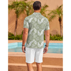 Coofandy Mens Hawaiian Shirt Short Sleeve Floral Button Down Shirts Tropical Summer Beach Shirts Camp Collar Shirt