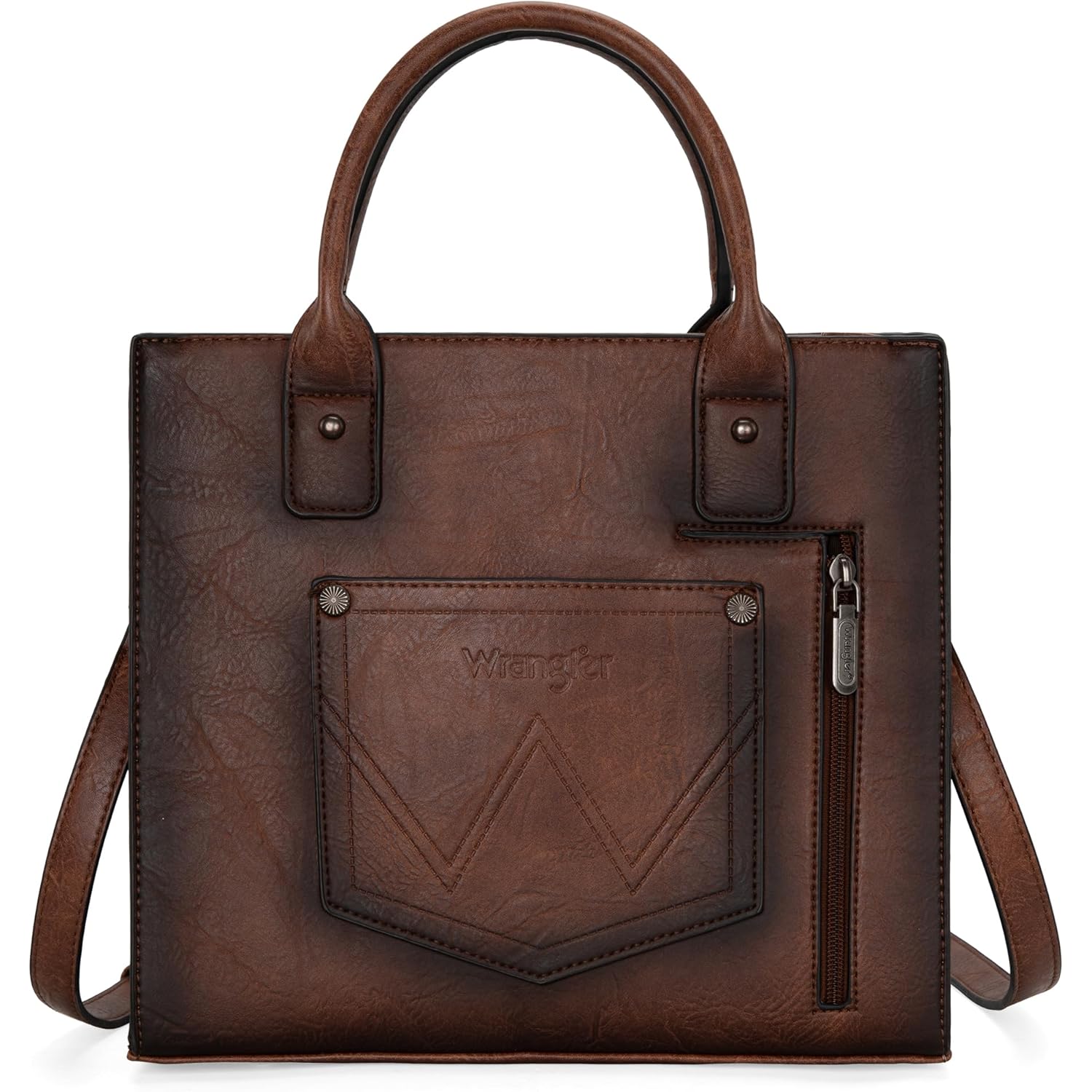 Wrangler Tote Bag for Women Western Cowhide Purse and Wallet Set