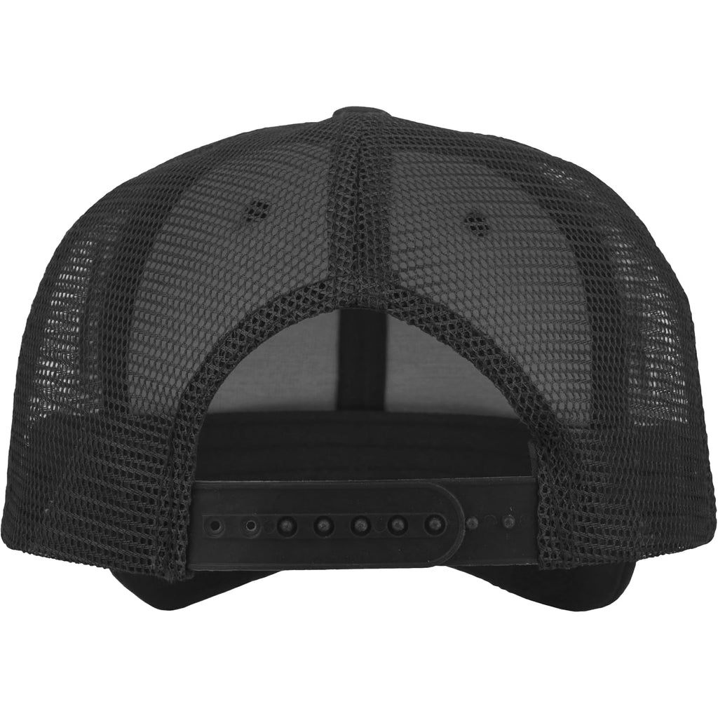 Gelante Mesh Trucker Baseball Cap Snapback Hat Structured Front Panel Black