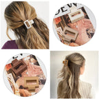 Medium Claw Hair Clips For Women Girls, 2" Matte Rectangle Small Claw Clips For Thin/Medium Thick Hair, Hair Jaw Clip Nonslip