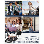 Long Vacation Clear Bag For Stadium Events, Clear Purses For Women Stadium Crossbody, Pvc Clear Concert Bag With Coin Purse