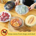 MAQIHAN 200 Bowl Covers for Bread Proofing - Medium Plastic Wrap Food Sourdough Baking Rising Elastic Reusable Plate Covers Outdoor Food Fresh Keeping Bags Shower Cap Hair Deep Conditioning