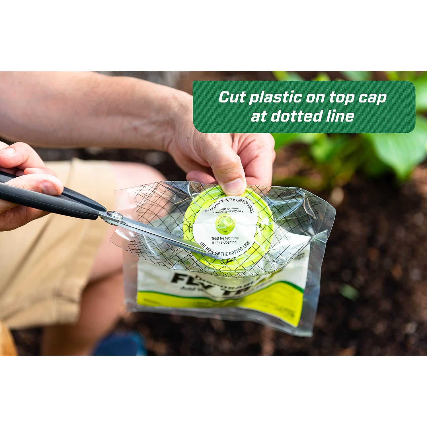 Rescue! Outdoor Disposable Fly Trap – Hanging Fly Catcher With Attractant Bait, Fly Bag For Patio, Yard, Trash & Farm Areas – Easy-To-Use Outdoor Fly Control - 8 Traps
