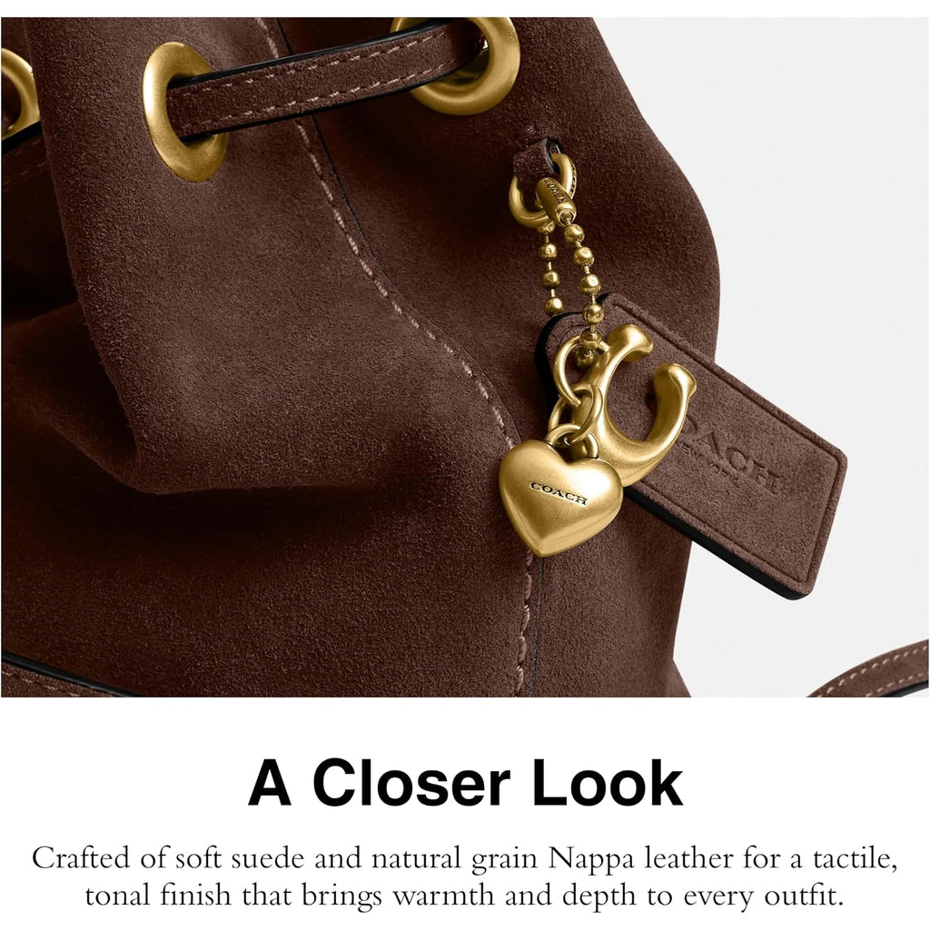 Coach Women'S Leather Jade Drawstring Bucket Bag