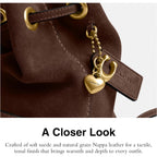 Coach Women'S Leather Jade Drawstring Bucket Bag