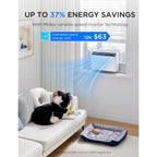 Midea 12,000 Btu U Shaped Smart Inverter Window Air Conditioner - Cools 550 Sq Ft, Ultra Quiet With Open Window Operation - Alexa/Google Assistant Compatible, 37% Energy Savings, Remote (2026 Edition)