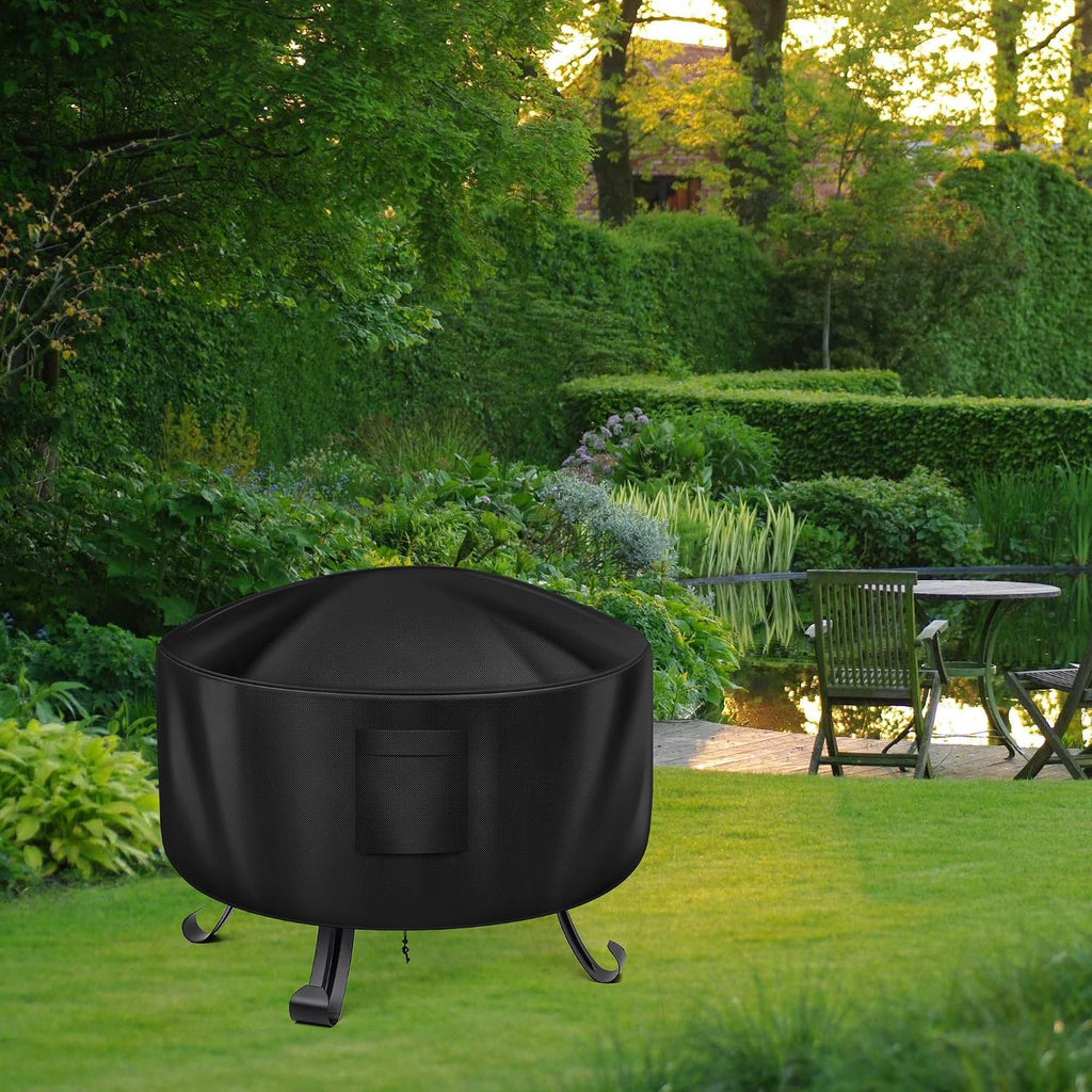Wleafj Fire Pit Cover Round, 22 Inch – 34 Inch