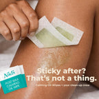 Nad's Body Wax Strips Hair Removal For Women At Home plus 4 Calming Oil Wipes, 24 Count