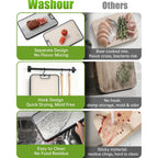 Non Toxic Titanium Cutting Board For Kitchen, Food Grade Titanium Cutting Boards 2 In 1 Double Sides, Non Slip Cutting Mat 16" X 11"