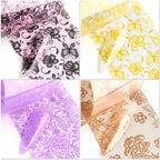 Lace Flower Nail Foil Transfer Stickers Nail Art Supplies, 10 Flowers Patterns Nail Foils Designs Western Floral Nail Art Decals for Acrylic Nails Polish Supplies DIY Fingernail Charms Decorations