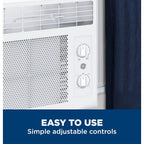 Ge Window Air Conditioner 5,000 Btu Ac Unit For Small Rooms Up To 150 Sq Ft With Manual Controls & 2 Cooling Modes For Bedroom Or Living Room, Easy Install Kit, White