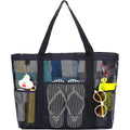 Fammart Mesh Beach Bag with Zipper, Large Beach Tote for Women, Toys Pool Swim Bag Travel Vacation Cruise Essentials