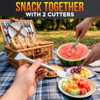 Stainless Steel Watermelon Slicer Cutter Tool – Easy Grip Durable Slicer For Watermelon, Cantaloupe, Papaya, Honeydew & More, Cut Cubes Or Slices Fast | Mess-Free Prep For Parties, Bbqs, Summer Snacks
