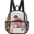 Busiuw Clear Backpack for Stadium Events Clear Backpack 12x12x6 with Front Pocket for Concert Sport Fashion Women Backpack Events Work Travel